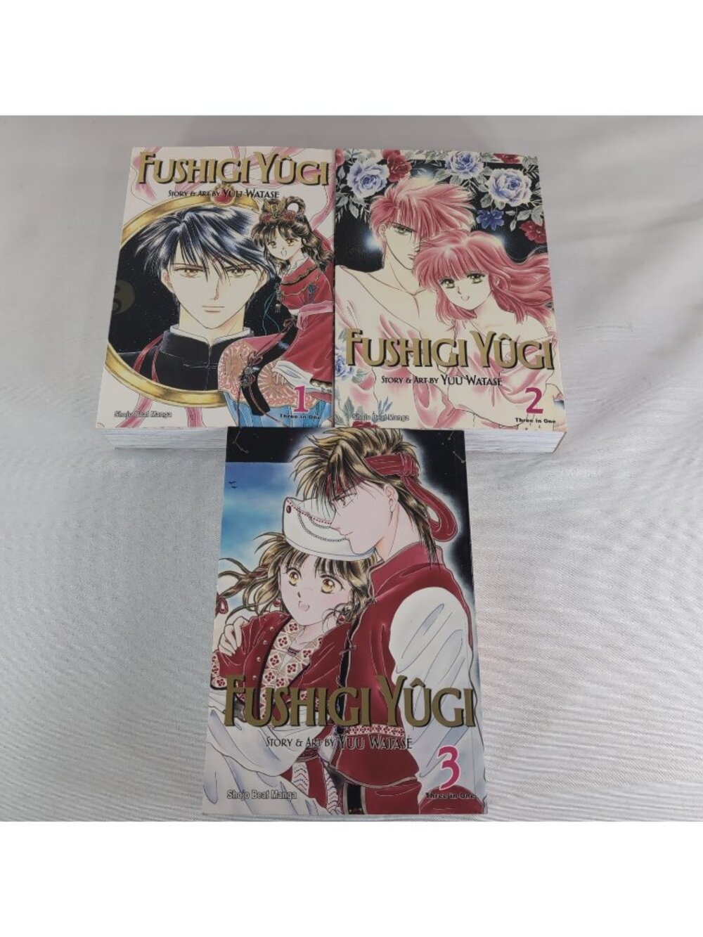 Fushigi Yugi 1 2 3 Three in One Manga Books Vizbig 2009 Set Lot Manga Yuu Watase